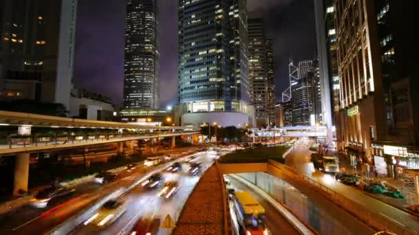 Hong Kong Septiembre 2018 Vídeo Time Lapse Tráfico Ciudad Hong — Vídeos de Stock