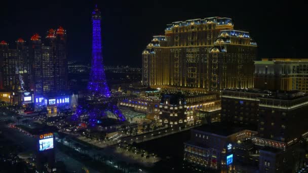 Macau Chine Septembre 2018 Hôtel Casino Parisien Cotai Island Macao — Video