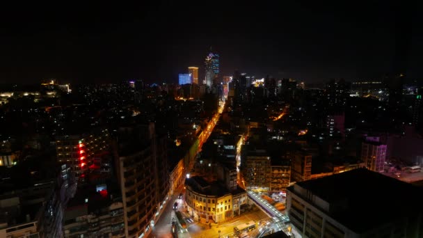 Macau Kína 2018 Szeptember Time Lapse Skyline Macau City — Stock videók