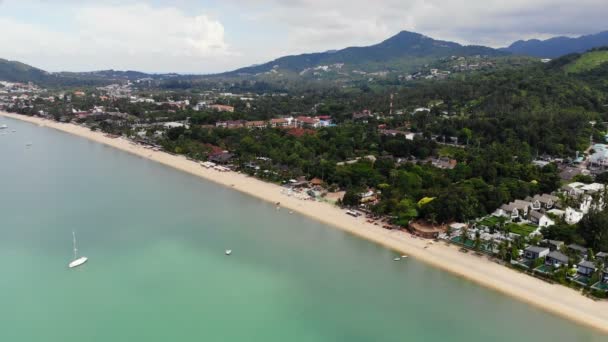 Increíble Vista Aérea Del Mar Isla Tropical Día Soleado — Vídeo de stock