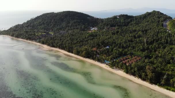 Increíble Vista Aérea Del Mar Isla Tropical Día Soleado — Vídeos de Stock