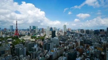 Japonya 'da Tokyo şehrinde zaman atlamalı görünüm