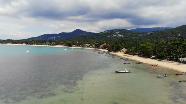 Vue Aérienne Incroyable Sur Mer Île Tropicale Par Une Journée — Video