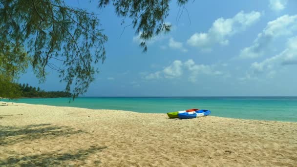 Pitoresca Marina Com Praia Tropical Férias Viagens — Vídeo de Stock