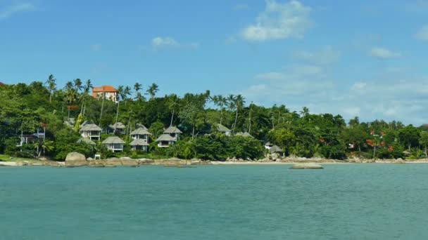 Marina Pittoresque Avec Plage Tropicale Vacances Voyages — Video