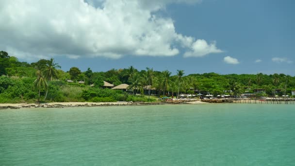 Malerischer Yachthafen Mit Tropischem Strand Urlaub Und Reisen — Stockvideo