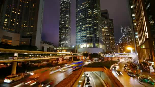 Hong Kong Septiembre 2018 Vídeo Time Lapse Tráfico Ciudad Hong — Vídeos de Stock