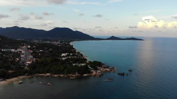 Marina Pittoresque Avec Plage Tropicale Vacances Voyages — Video
