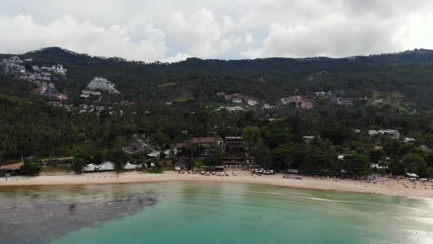 Increíble Vista Aérea Del Mar Isla Tropical Día Soleado — Vídeo de stock