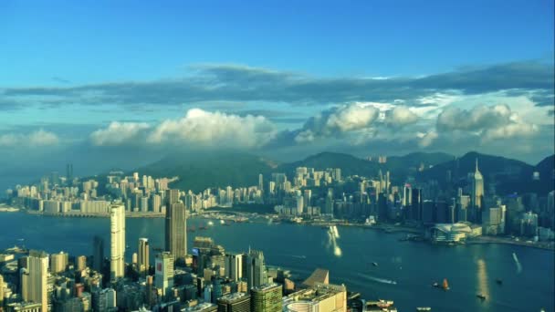 Time Förfaller Skyline Hongkong Stad — Stockvideo