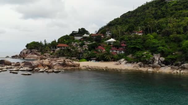 Pitoresca Marina Com Praia Tropical Férias Viagens — Vídeo de Stock