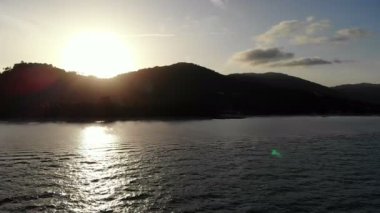 inanılmaz hava görünümü dramatik günbatımı gökyüzü ve deniz