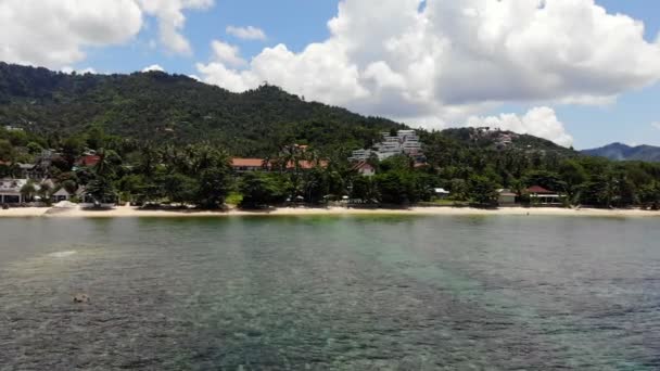 Increíble Vista Aérea Del Mar Isla Tropical — Vídeo de stock