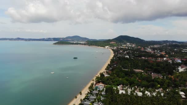 Increíble Vista Aérea Del Mar Isla Tropical Día Soleado — Vídeos de Stock