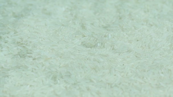 Kupie Surowego Ryżu Zbliżenie Wideo — Wideo stockowe