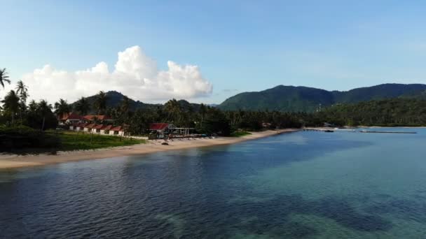 Increíble Vista Aérea Del Mar Isla Tropical Día Soleado — Vídeo de stock