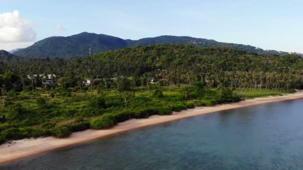 Increíble Vista Aérea Del Mar Isla Tropical Día Soleado — Vídeo de stock