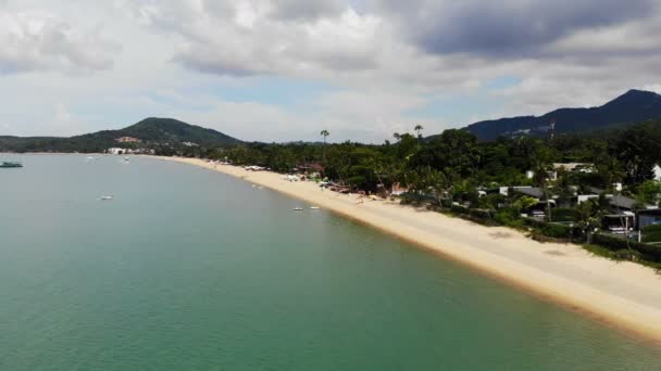 Erstaunliche Luftaufnahme Des Meeres Und Der Tropischen Insel Sonnigen Tagen — Stockvideo