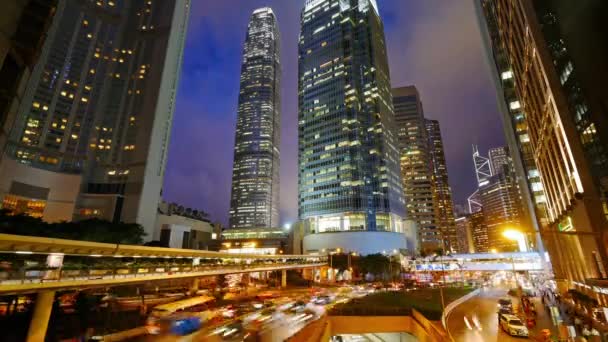 Hong Kong Septiembre 2018 Vídeo Time Lapse Tráfico Ciudad Hong — Vídeos de Stock