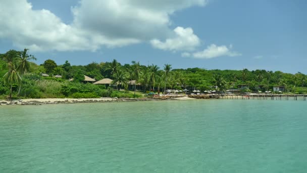 Malerischer Yachthafen Mit Tropischem Strand Urlaub Und Reisen — Stockvideo