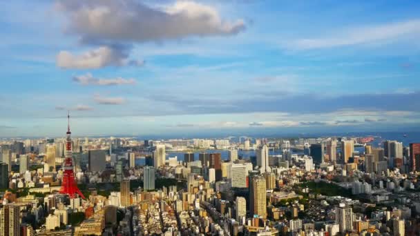 Vista Lapso Tiempo Ciudad Tokio Japón — Vídeo de stock