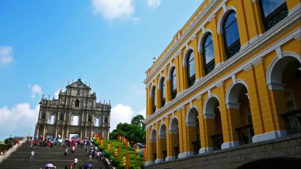 Macau China Setembro 2018 Ruínas Catedral São Paulo — Vídeo de Stock