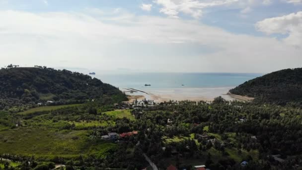 Increíble Vista Aérea Del Mar Isla Tropical — Vídeos de Stock