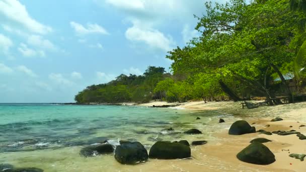 Pittoreske Jachthaven Met Tropisch Strand Vakantie Reizen — Stockvideo