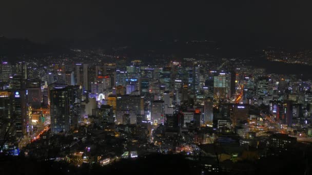 Time Lapse Vídeo Busy Traffic Bangkok Night Tailândia — Vídeo de Stock