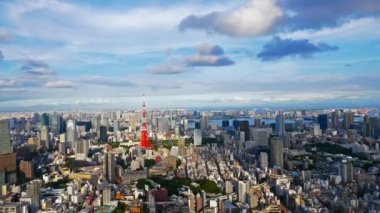 Japonya 'da Tokyo şehrinde zaman atlamalı görünüm