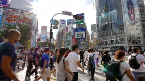 Tokio Japan Června 2018 Lidé Přecházející Shibuya — Stock video