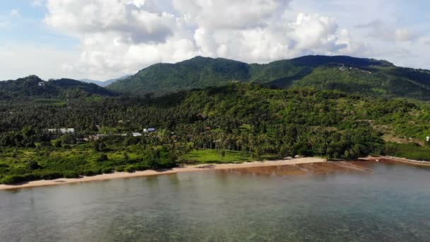 Increíble Vista Aérea Del Mar Isla Tropical — Vídeo de stock