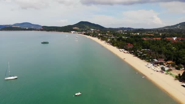 Adembenemend Luchtfoto Uitzicht Zee Tropisch Eiland — Stockvideo