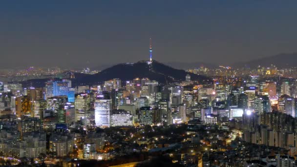 Güney Kore Seul Silüetinin Zaman Aşımı — Stok video