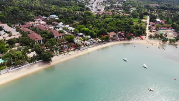 Increíble Vista Aérea Del Mar Isla Tropical — Vídeo de stock