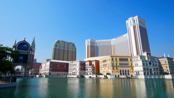 Macau China September 2018 Velencei Szálloda Kaszinó Makaóban Kínában — Stock videók