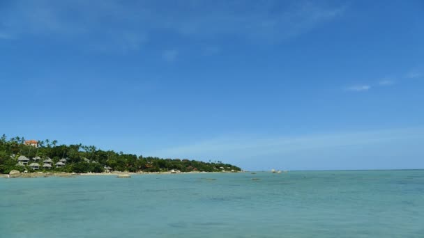 风景如画的码头与热带海滩 度假和旅行 — 图库视频影像