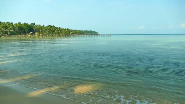 Malebný Přístav Tropickou Pláž Dovolená Cestování — Stock video