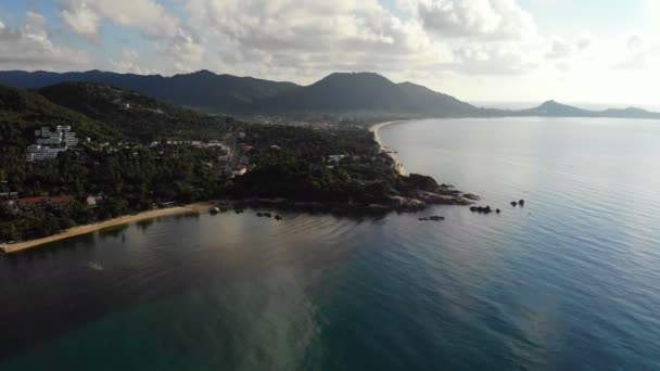 Amazing Aerial View Sea Tropical Island — Stock Video