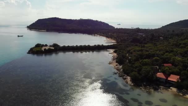 Amazing Aerial View Sea Tropical Island — Stock Video