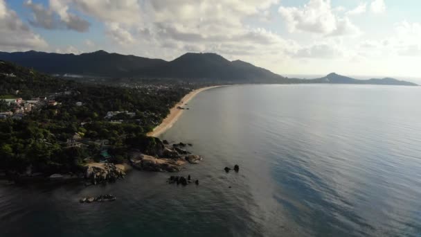 Amazing Aerial View Sea Tropical Island — Stock Video