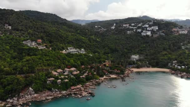 Incredibile Vista Aerea Del Mare Dell Isola Tropicale — Video Stock