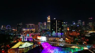 Marina Bay Sands gece görünümü, Singapur Marina Körfezi entegre Resort önü