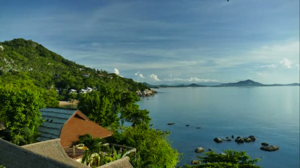 Amazing Aerial View Sea Tropical Island — Stock Video