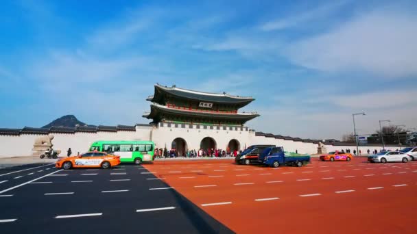 Seoul South Korea Δεκεμβρίου 2018 Λήξη Του Παλατιού Gyeongbokgung Και — Αρχείο Βίντεο