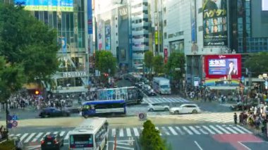 TOKYO - Japon, 29 Temmuz 2018 Shibuya geçidinde yürüyen insanlar
