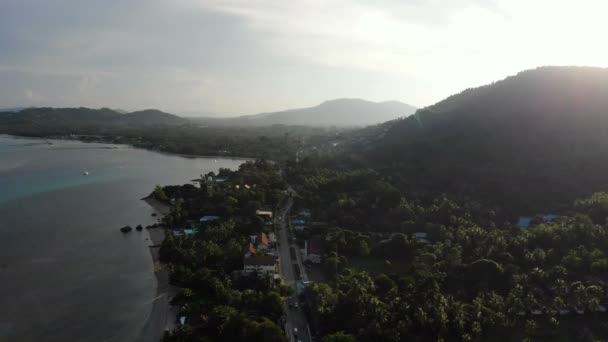 Amazing Aerial View Sea Tropical Island — Stock Video