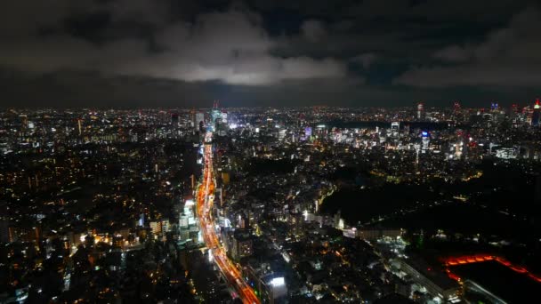 Video Lapse Zaman Geceleri Tayland Bangkok Meşgul Trafik — Stok video