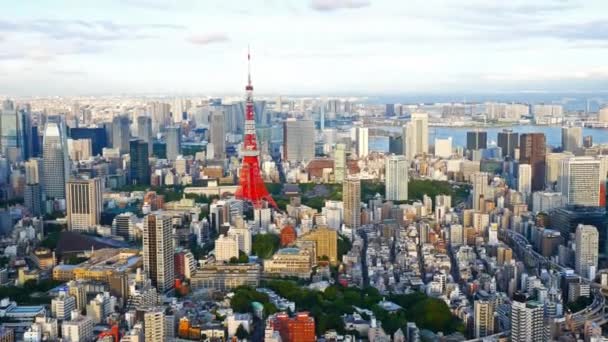 Pohled Čas Tokiu Japonsku — Stock video