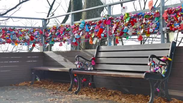 Séoul Corée Sud Décembre 2018 Clés Amour Sur Montagne Namsan — Video